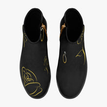 Load image into Gallery viewer, S Society Rose 'R' Gold Short Zipper Boots