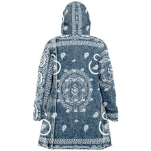 Load image into Gallery viewer, Superhero Society Billie Jean Light Blue Micro Mink Hoodie Cloak