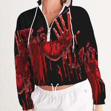 Load image into Gallery viewer, Superhero Society Spooky Love Women's Cropped Windbreaker