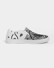 Load image into Gallery viewer, Superhero Society Black/White Twin Men's Slip-On Canvas Shoe