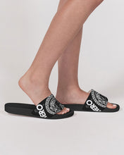 Load image into Gallery viewer, Superhero Society Black/White Twin Women's Slide Sandal