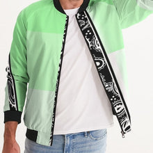 Load image into Gallery viewer, Superhero Society Green glow Men's Bomber Jacket