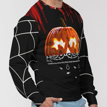 Load image into Gallery viewer, Superhero Society Spooky Pumkin Men's Classic French Terry Crewneck Pullover