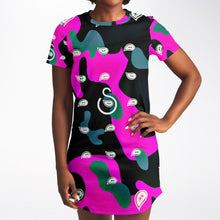 Load image into Gallery viewer, Superhero Society Jazzmen Pink Camouflage Short Sleeve Summer Dress