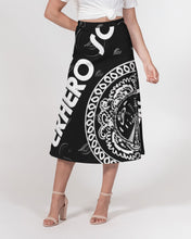 Load image into Gallery viewer, Superhero Society Black/White Twin Women's A-Line Midi Skirt