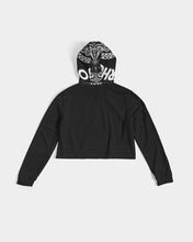 Load image into Gallery viewer, Superhero Society Black Shield Women's Cropped Hoodie
