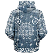 Load image into Gallery viewer, Superhero Society Billie Jean Light Blue Microfleece Hoodie Jacket