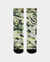 Load image into Gallery viewer, Superhero Society Lazy Green Camouflage Men's Socks