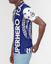 Load image into Gallery viewer, Superhero Society OG Classic Blue Night Men's Slim Fit Short Sleeve Polo