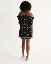 Load image into Gallery viewer, Superhero Society OG Classic Broadway Brown Women's Open Shoulder A-Line Dress