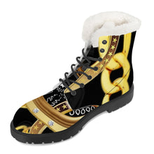 Load image into Gallery viewer, S Society Gold Tears Faux Fur Leather Boot