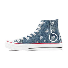 Load image into Gallery viewer, S Society Billie Jean Light Blue High Top Chucks Sneakers w/ white bottom