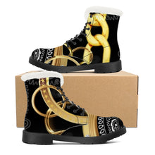 Load image into Gallery viewer, S Society Gold Tears Faux Fur Leather Boot