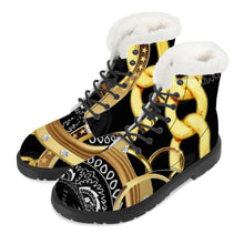Load image into Gallery viewer, S Society Gold Tears Faux Fur Leather Boot