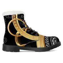 Load image into Gallery viewer, S Society Gold Tears Faux Fur Leather Boot