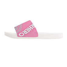 Load image into Gallery viewer, Superhero Society Girly Pink Slide Sandals - White