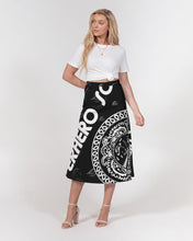Load image into Gallery viewer, Superhero Society Black/White Twin Women's A-Line Midi Skirt