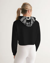 Load image into Gallery viewer, Superhero Society Black Shield Women's Cropped Hoodie