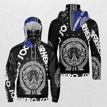 Load image into Gallery viewer, Superhero Society OG Classic Black White Mask Hoodie