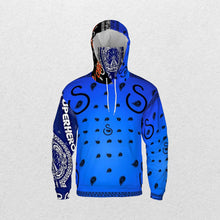 Load image into Gallery viewer, Superhero Society OG Classic Blue Night Mask Hoodie