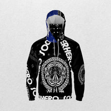 Load image into Gallery viewer, Superhero Society OG Classic Black White Mask Hoodie