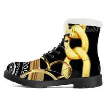 Load image into Gallery viewer, S Society Gold Tears Faux Fur Leather Boot