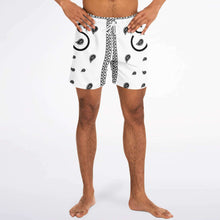 Load image into Gallery viewer, Superhero Society OG White Shorter-length Swim Trunk