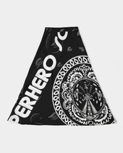 Load image into Gallery viewer, Superhero Society Black/White Twin Women's A-Line Midi Skirt