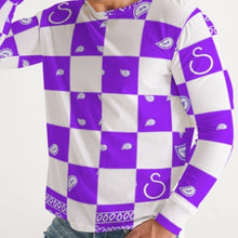 Load image into Gallery viewer, Superhero Society Purple Diamond Long Sleeve Tee