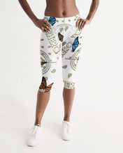Load image into Gallery viewer, Superhero Society OG Golden Butterfly Women's Mid-Rise Capri