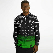 Load image into Gallery viewer, Superhero Society OG Black Grass Long Sleeve Polo Shirt