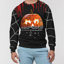 Load image into Gallery viewer, Superhero Society Spooky Pumkin Men's Classic French Terry Crewneck Pullover