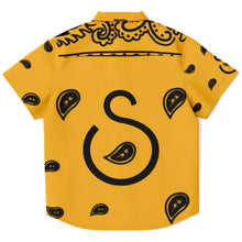 Load image into Gallery viewer, Superhero Society OG Sunshine Youth Button-Up Short Sleeve Shirt