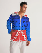 Load image into Gallery viewer, Superhero Society Blue Night Men's Windbreaker