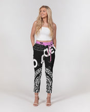 Load image into Gallery viewer, Superhero Society Black/White Twin Women's Belted Tapered Pants