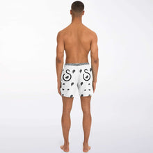 Load image into Gallery viewer, Superhero Society OG White Shorter-length Swim Trunk