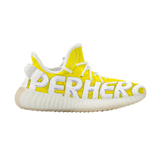 Load image into Gallery viewer, Superhero Society Moody Gold-Tone Mesh Knit Sneaker - White