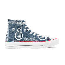 Load image into Gallery viewer, S Society Billie Jean Light Blue High Top Chucks Sneakers w/ white bottom