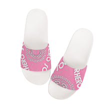Load image into Gallery viewer, Superhero Society Girly Pink Slide Sandals - White
