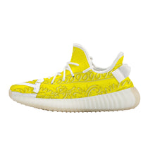 Load image into Gallery viewer, Superhero Society Moody Gold-Tone Mesh Knit Sneaker - White