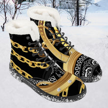 Load image into Gallery viewer, S Society Gold Tears Faux Fur Leather Boot