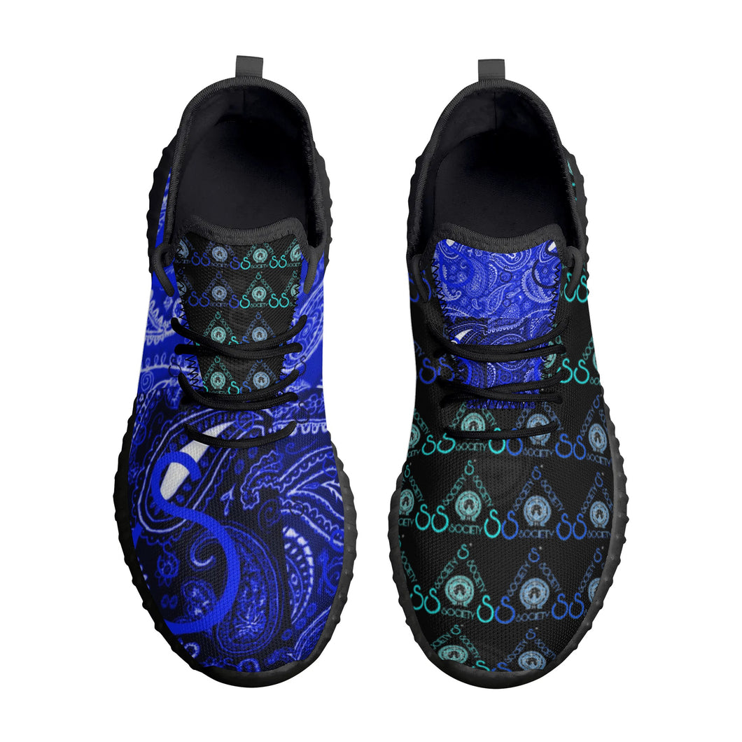 S Society Cali Blue X Stacked Mesh Knit Sneakers