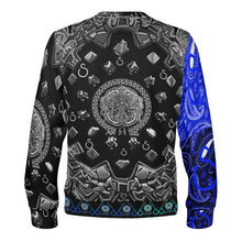 Load image into Gallery viewer, S Society Cali Blue X Stacked Unisex Winter Crewneck Pullover Sweatshirt
