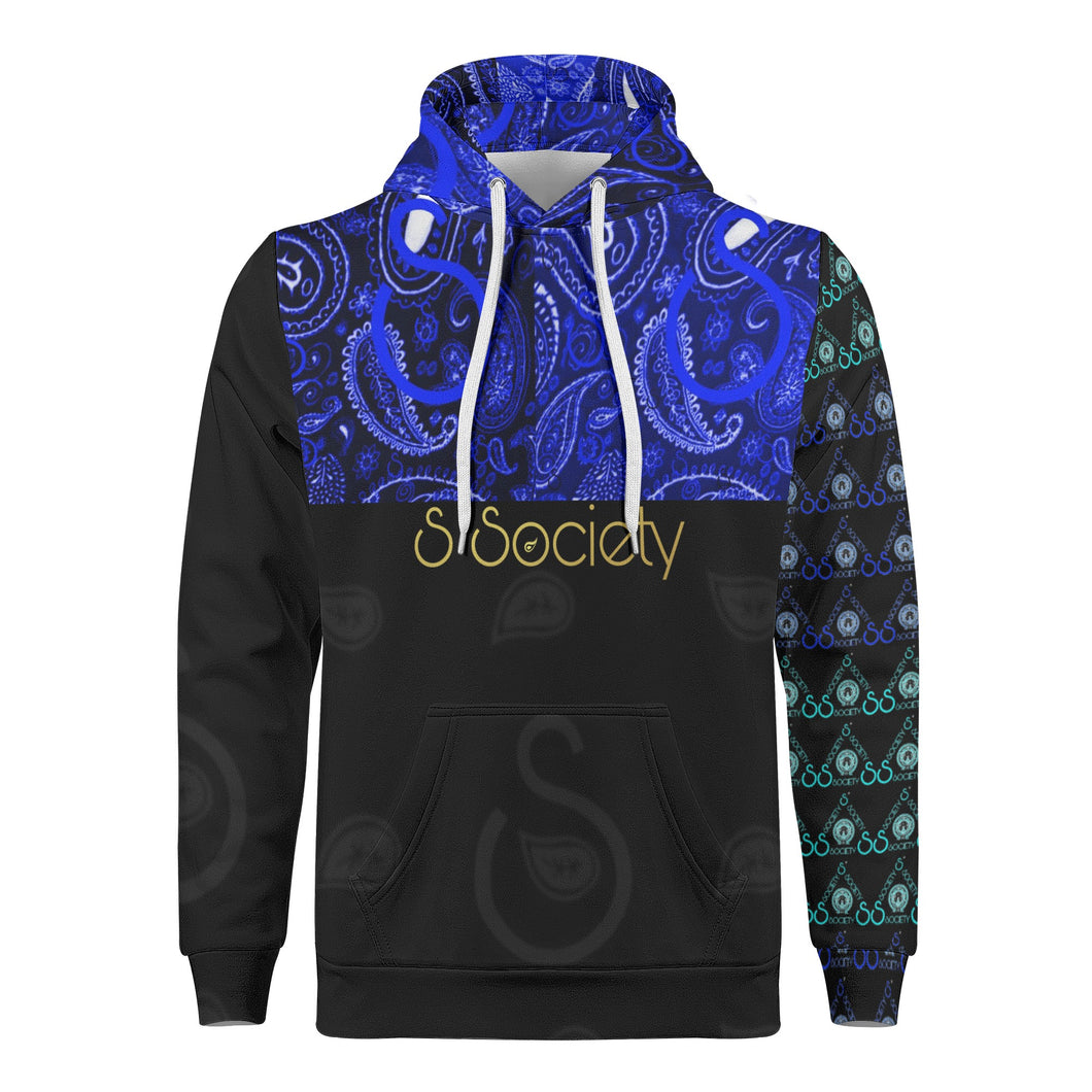 S Society Cali Blue X Stacked Premiere Unisex Hoodie