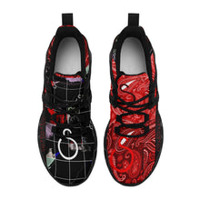 Load image into Gallery viewer, S Society Unisex Smokey x Cali Red Stacked Plunge Elastic Sport Sneakers (LIMITED EDTION)
