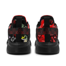 Load image into Gallery viewer, S Society Unisex Smokey x Cali Red Stacked Plunge Elastic Sport Sneakers (LIMITED EDTION)
