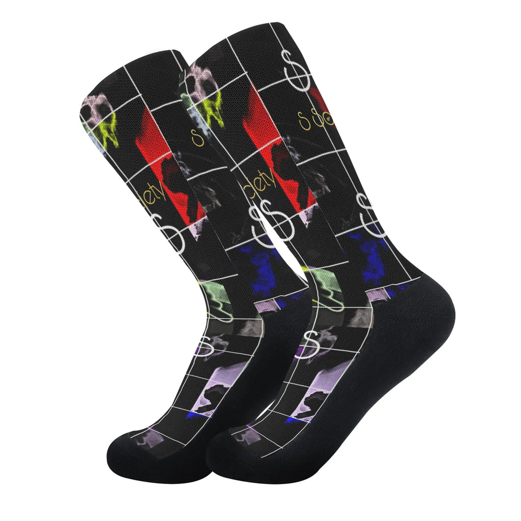 S Society Smokey Chess Unisex Crew Socks