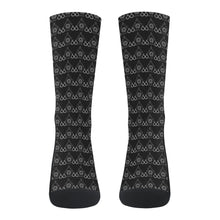 Load image into Gallery viewer, S Society Stacked BW Crew Socks
