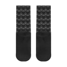 Load image into Gallery viewer, S Society Stacked BW Crew Socks
