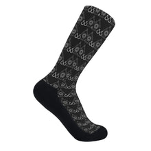 Load image into Gallery viewer, S Society Stacked BW Crew Socks
